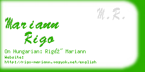 mariann rigo business card